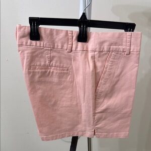 LOFT Pink Bermuda Shorts Cotton Twill